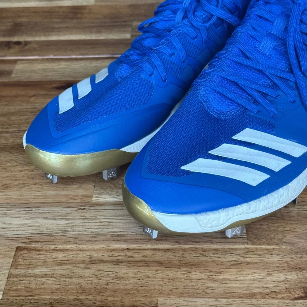 Adidas Adizero Afterburner 4 Baseball Cleats Royal Blue Gold CG5149 Mens 12.5